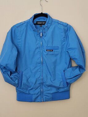 Members Only Boys 10/12 Light Blue Racer Jacket